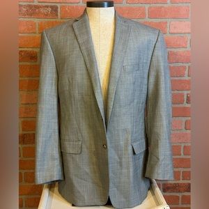 Van Heusen Men’s gray sports coat with elbow patches and patterned lining